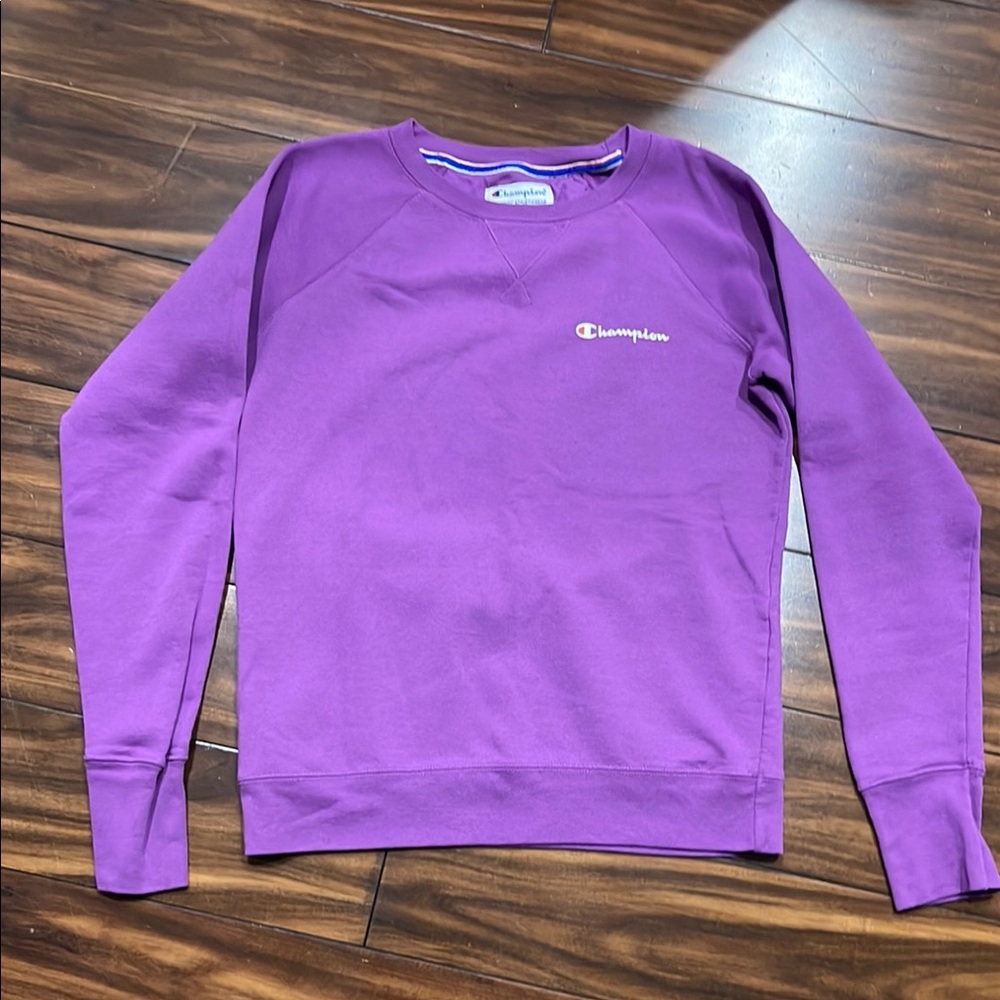 Champion Women's Vibrant Purple Crew Neck Sweater